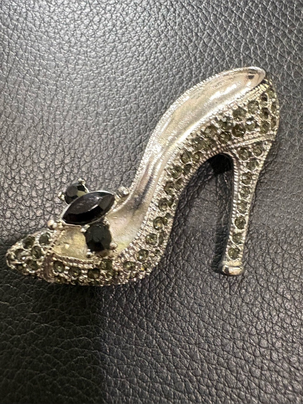 Silver Crystal High Heel Brooch - Women Jewelry Accessory